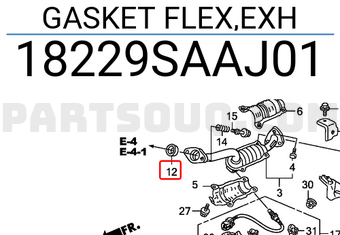 Honda 18229SAAJ01 GASKET FLEX,EXH