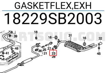 Honda 18229SB2003 GASKETFLEX,EXH