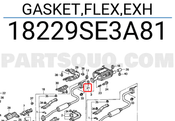 Honda 18229SE3A81 GASKET,FLEX,EXH