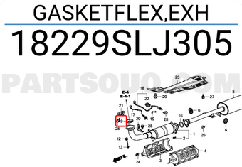 Honda 18229SLJ305 GASKETFLEX,EXH