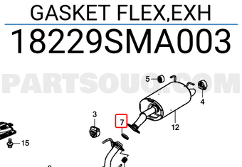 Honda 18229SMA003 GASKET FLEX,EXH
