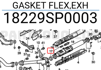 Honda 18229SP0003 GASKET FLEX,EXH