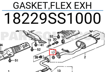 Honda 18229SS1000 GASKET,FLEX EXH