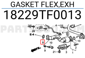 Honda 18229TF0013 GASKET FLEX,EXH