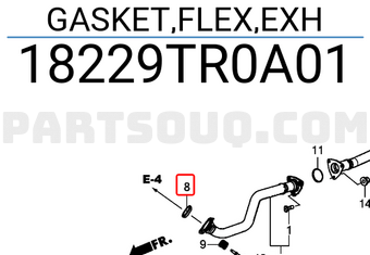 Honda 18229TR0A01 GASKET,FLEX,EXH