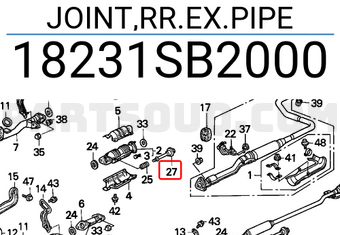 Honda 18231SB2000 JOINT,RR.EX.PIPE