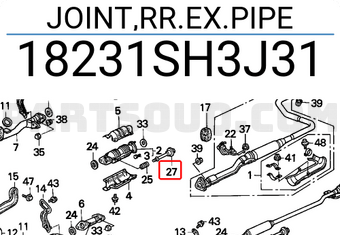 Honda 18231SH3J31 JOINT,RR.EX.PIPE