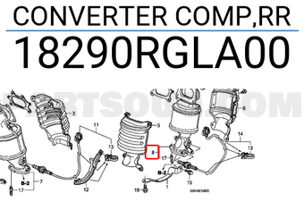 Honda 18290RGLA00 CONVERTER COMP,RR