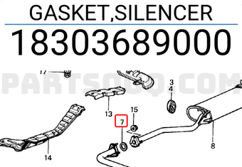 Honda 18303689000 GASKET,SILENCER