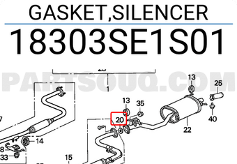Honda 18303SE1S01 GASKET,SILENCER