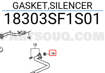 Honda 18303SF1S01 GASKET,SILENCER