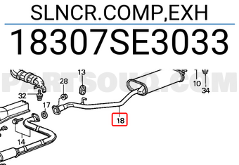 Honda 18307SE3033 SLNCR.COMP,EXH