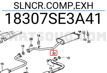 Honda 18307SE3A41 SLNCR.COMP,EXH