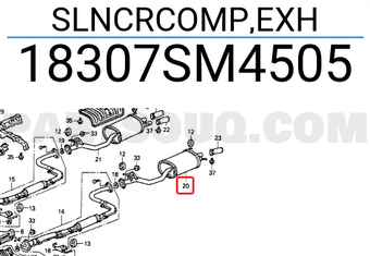 Honda 18307SM4505 SLNCRCOMP,EXH