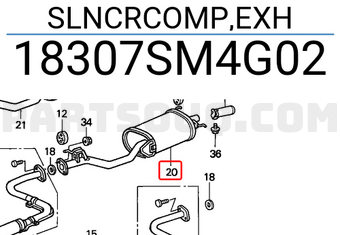 Honda 18307SM4G02 SLNCRCOMP,EXH