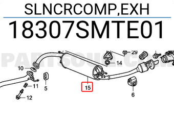 Honda 18307SMTE01 SLNCRCOMP,EXH