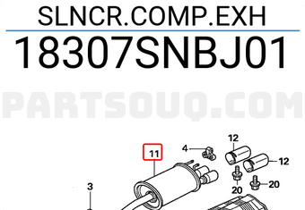 Honda 18307SNBJ01 SLNCR.COMP.EXH