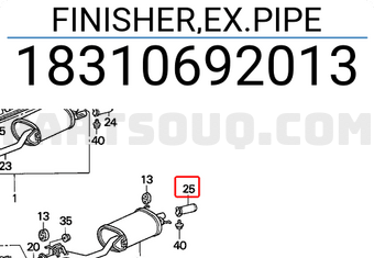 Honda 18310692013 FINISHER,EX.PIPE