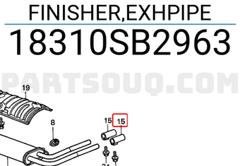 Honda 18310SB2963 FINISHER,EXHPIPE