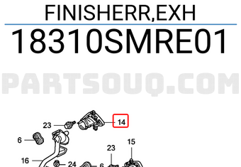 Honda 18310SMRE01 FINISHERR,EXH