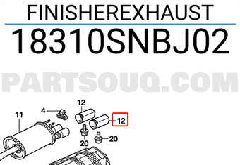 Honda 18310SNBJ02 FINISHEREXHAUST