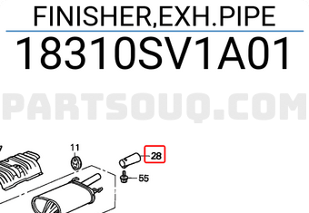 Honda 18310SV1A01 FINISHER,EXH.PIPE