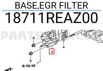 Honda 18711REAZ00 BASE,EGR FILTER