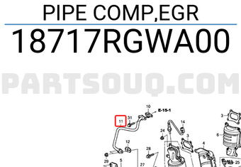 Honda 18717RGWA00 PIPE COMP,EGR