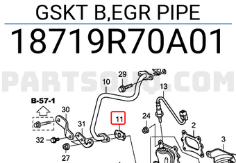 Honda 18719R70A01 GSKT B,EGR PIPE