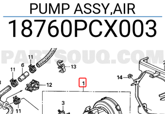 Honda 18760PCX003 PUMP ASSY,AIR