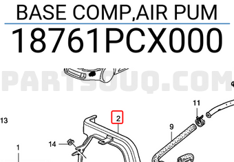 Honda 18761PCX000 BASE COMP,AIR PUM