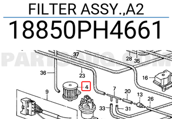 Honda 18850PH4661 FILTER ASSY.,A2