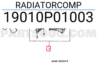 Honda 19010P01003 RADIATORCOMP