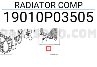 Honda 19010P03505 RADIATOR COMP