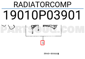 Honda 19010P03901 RADIATORCOMP