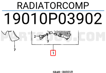 Honda 19010P03902 RADIATORCOMP