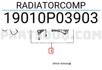 Honda 19010P03903 RADIATORCOMP