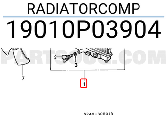 Honda 19010P03904 RADIATORCOMP
