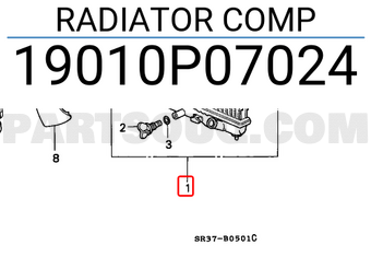 Honda 19010P07024 RADIATOR COMP