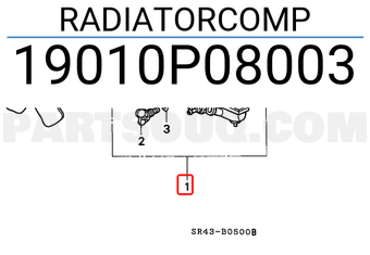 Honda 19010P08003 RADIATORCOMP
