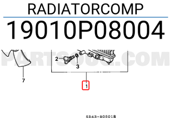 Honda 19010P08004 RADIATORCOMP