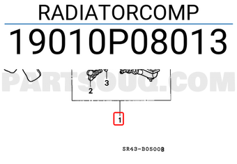 Honda 19010P08013 RADIATORCOMP