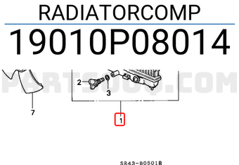 Honda 19010P08014 RADIATORCOMP