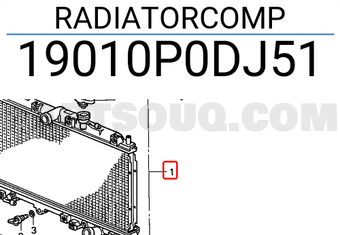 Honda 19010P0DJ51 RADIATORCOMP