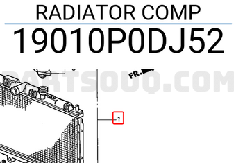 Honda 19010P0DJ52 RADIATOR COMP
