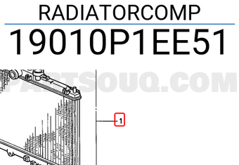 Honda 19010P1EE51 RADIATORCOMP