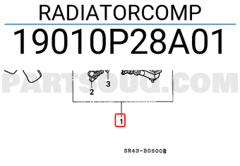 Honda 19010P28A01 RADIATORCOMP