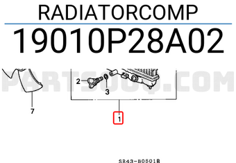 Honda 19010P28A02 RADIATORCOMP