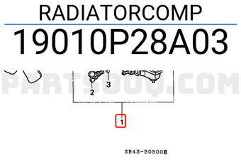 Honda 19010P28A03 RADIATORCOMP