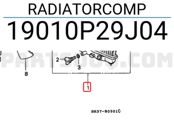 Honda 19010P29J04 RADIATORCOMP